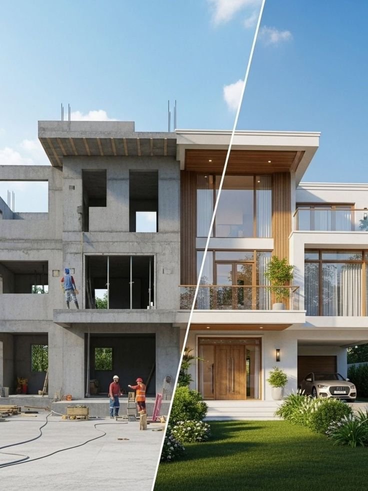 Finished modern house